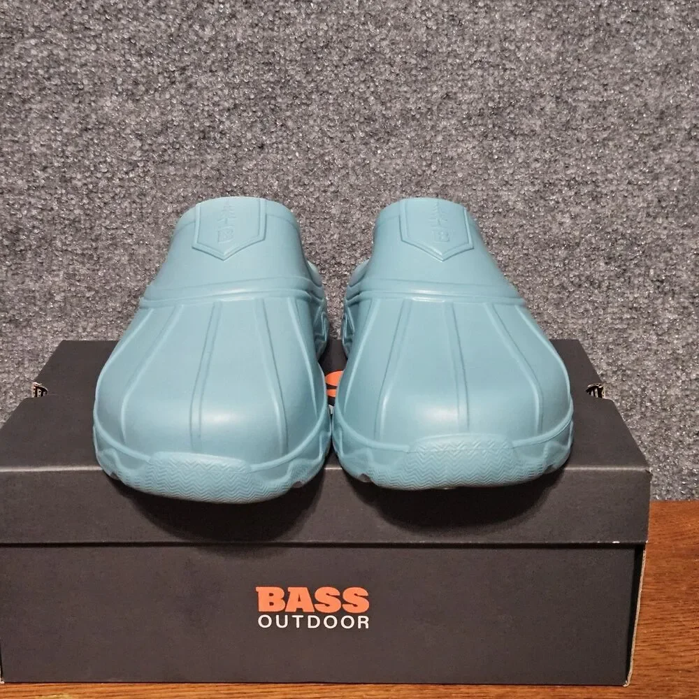 BASS OUTDOOR Mens Comfy Field Slide Slipper Size 9/ Womens Size 10 Tiffany Blue